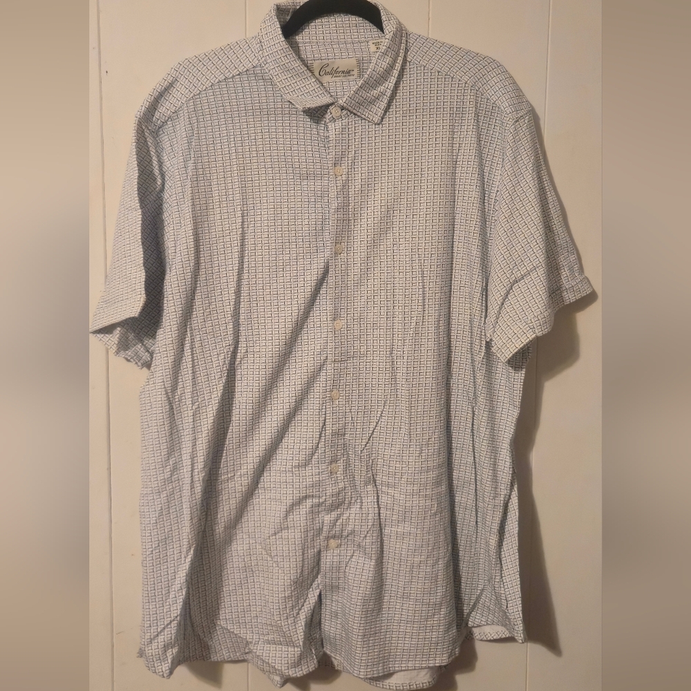 Caslon Men's Blue and White Checkered Button Down Shirt